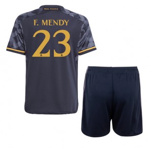 Real Madrid Ferland Mendy #23 Gostujuci Dres za Dječji 2023-24 Kratak Rukavima (+ kratke hlače)